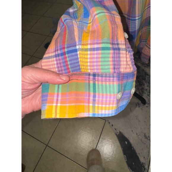 LRL Lauren Jeans Company Plaid Button-Up Shirt Cotton XL Preppy Old Money Cottag - Picture 8 of 10